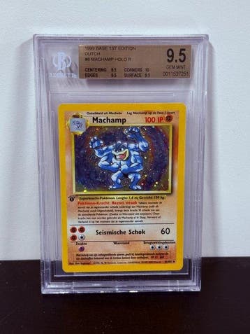 Pokémon - 1 Graded card - Machamp #8 Foil, First edition -, Nieuw
