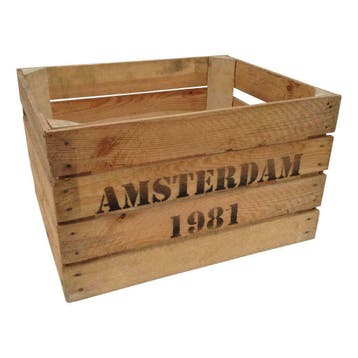 Fruitkist Amsterdam 1981  - Rotterdam 1979, Ophalen of Verzenden, Gebruikt