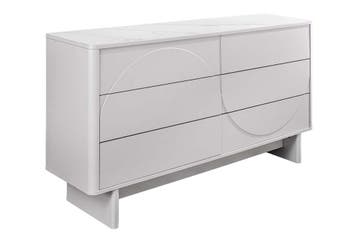 Dressoir SAVOY 150 cm 3D wit met wit marmeren keramisch blad, Huis en Inrichting, Ophalen of Verzenden, Nieuw