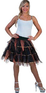 Petticoat zwart / oranje / goud, Kleding | Dames, Carnavalskleding en Feestkleding, Ophalen of Verzenden, Nieuw