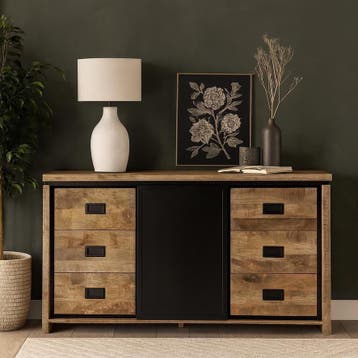 Novelle dressoir, mangohout (nieuw, A-keuze), Nieuw, Overige houtsoorten