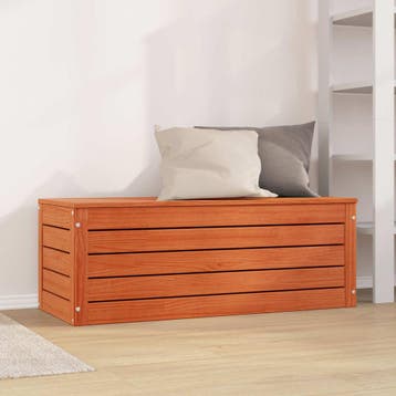 vidaXL Opbergbox Wasbruin 89 x 36,5 x 33 cm Massief, Verzenden, Nieuw