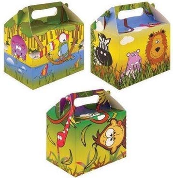 Geschenk/traktatie doosje Jungle dieren, Ophalen of Verzenden, Nieuw, Feestartikel, Verjaardag
