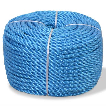 vidaXL Touw gedraaid 14 mm 100 m polypropyleen blauw, Verzenden, Nieuw