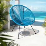 Set van 2 stoelen Santana met tafel - blauw, Verzenden, Nieuw