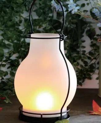 Solar buitenlamp glas wit – 3LM – Extra Warm Wit – IP44 – LE, Tuin en Terras, Verzenden, Nieuw, Led