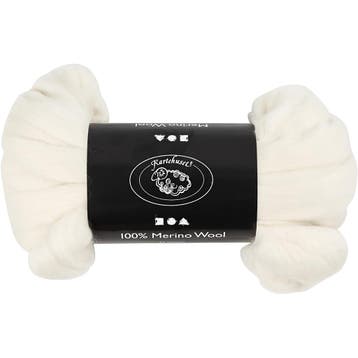 Merino Wol, dikte 21 my, off-white, 100 gr/ 1 doos, Nieuw