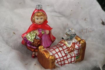 Krebs - Kerstballen Krebs: roodkapje en de boze wolf (2) -, Nieuw