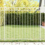 vidaXL Hecelement ASSEN Wit 170 x 150 cm Staal, Tuin en Terras, Schuttingen, Verzenden, Nieuw, IJzer