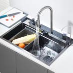 Grote RVS Spoelbak 75x45 cm met Watervalfunctie, Verzenden, Nieuw