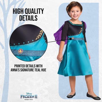 Smiffys - Disney Queen Anna Basic Plus Kostuum Jurk Kinderen, Ophalen of Verzenden, Nieuw