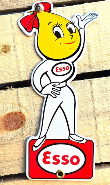 emaille bord esso dame, Verzenden, Nieuw