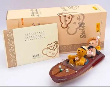 Steiff - Teddybeer Teddybär Set mit Motorboot - 2000-2010 -