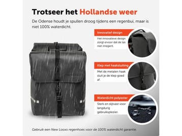 New Looxs Odense Double - Dubbele Fietstas - Racktime, Verzenden, Nieuw, New Looxs