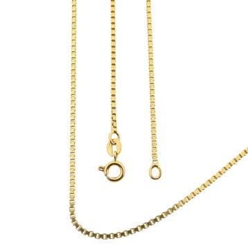 Gouden Venetiaanse schakelketting, Sieraden, Tassen en Uiterlijk, Kettingen, Ophalen of Verzenden, Gebruikt, Goud, Goud