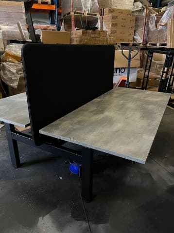 Nieuwe Duo Werkplek Inclusief tussenwand - Nieuw, Verzenden, In hoogte verstelbaar, Nieuw