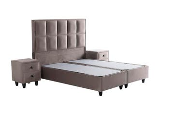 Opberg Boxspring Armoni – Taupe Velvet (Zonder Matras) -, Verzenden, Nieuw