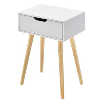 Bijzettafel Östersund 60x40x29,5 cm set van 2 wit [en.casa], Verzenden, Nieuw