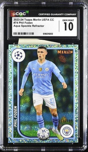 Panini Card Topps Merlin UEFA 2023/24 #74 Phil Foden Aqua, Nieuw