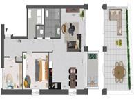 Appartement Koningsloper in Oss, Noord-Brabant, Via bemiddelaar, Oss, Appartement