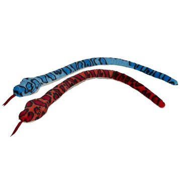 Pluche slangen knuffel set - blauw en rood - 100 cm - 2, Verzenden, Nieuw