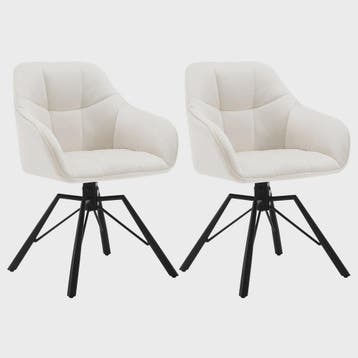 Set van 2 Comfortabele Draaistoelen met Armleuningen en Rugl, Verzenden, Nieuw