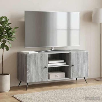 vidaXL TV-kast 102 x 34,5 x 50 cm Grijs sonoma Bewerkt hout, Minder dan 50 cm, Verzenden, Nieuw, Minder dan 100 cm