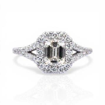Ring - 18 karaat Witgoud - 1.46ct. tw. Diamant (Natuurlijk), Nieuw