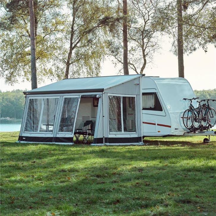 Thule Veduta 6300 4,50m (Thule Voortenten Luifels), Caravans en Kamperen, Kampeeraccessoires, Nieuw, Ophalen of Verzenden