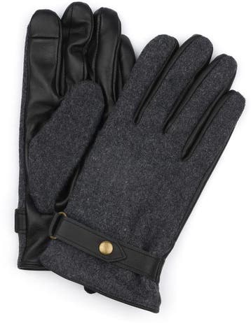 Suitable Handschoen Wool Leer Antraciet Zwart maat 9.5 Heren, Verzenden, Nieuw, Suitable