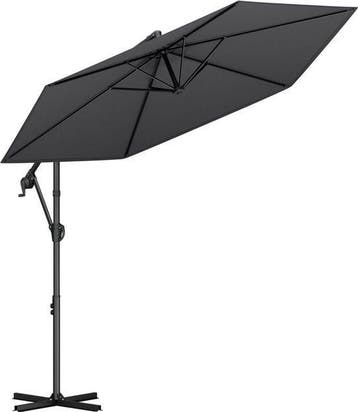 2dekans | LifeGoods Zweefparasol - Rond Ø300 cm - UPF 50+ en, Ophalen of Verzenden, Zo goed als nieuw