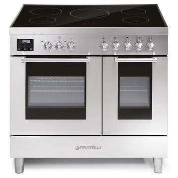 Fratelli MI292-0I5FEM/IXCR 90cm RVS inductiefornuis2299, Witgoed en Apparatuur, Fornuizen, Ophalen of Verzenden, Nieuw