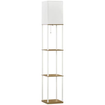 Houten vloerlamp met 3 planken modern, Huis en Inrichting, Lampen | Vloerlampen, Verzenden, Nieuw