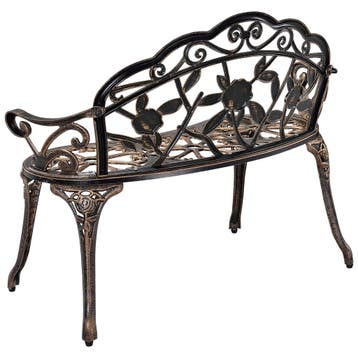 Tuinbank Monfalcone 2-persoonsbank 99x54x78 cm bronskleurig, Verzenden, Nieuw