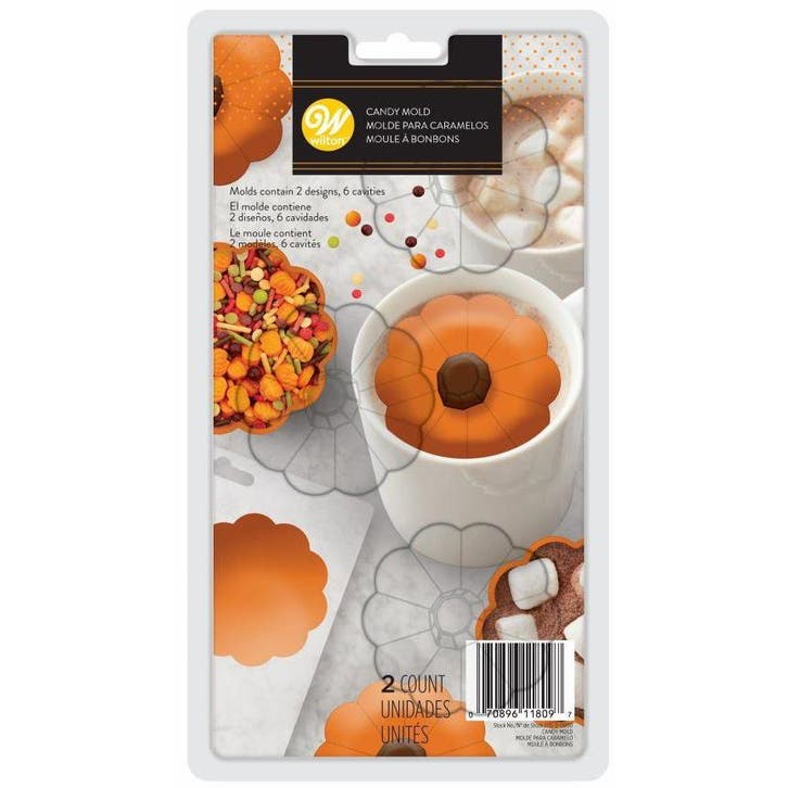 Wilton Plastic Bonbonvorm Choco Bomb Pompoen Set/2**, Hobby en Vrije tijd, Taarten en Cupcakes maken, Nieuw, Verzenden