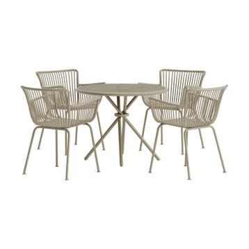 *WOONWINKEL* Moderne Eetset Met Ronde Tafel, Verzenden, Nieuw