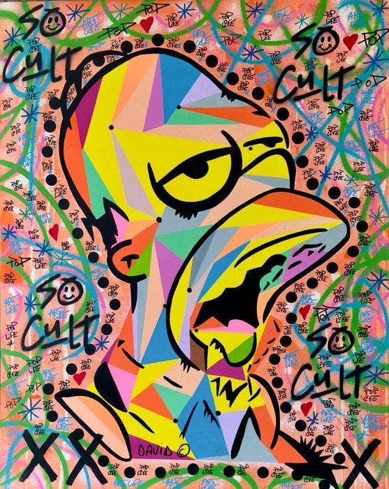 DAVID KARSENTY - Homer, Antiek en Kunst, Kunst | Schilderijen | Modern