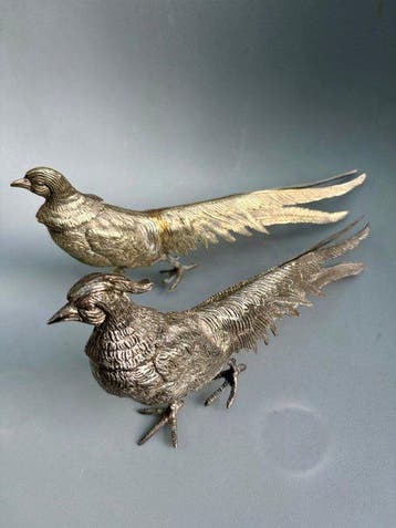 Beeldje - faisans animaux - bibelot art deco - no reserve