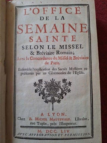 LOffice de la Semaine Sainte - 1754