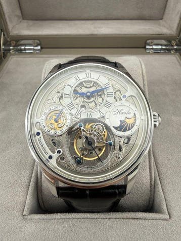 HAOFA - Tourbillon 1035 GMT dual time zone Day And Night top, Nieuw