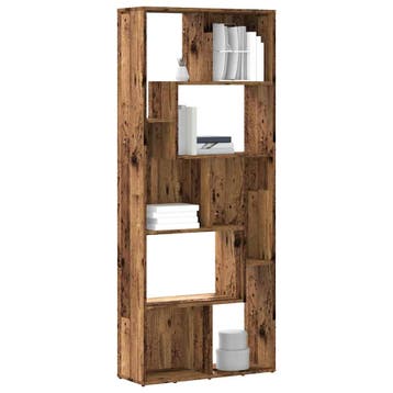 vidaXL Boekenkast 67x24x161 cm bewerkt hout oud houtkleurig, Huis en Inrichting, Kasten | Boekenkasten, Verzenden, Nieuw, Overige houtsoorten