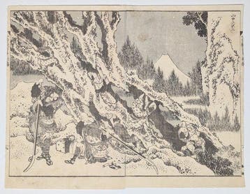 Hokusai · Fugaku hyakkei Volume 1 · Fuji gezien achter een