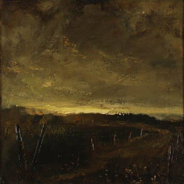 Marinus Bies (1894-1975) - Landschap met gele lucht
