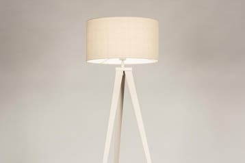 Rietveld Vloerlampen - Beige, Zand - Stof, Metaal, Verzenden, Nieuw