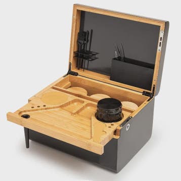 Luxe Houten Opbergdoos met Afneembaar Rolplateau & Geurafslu, Verzenden, Nieuw