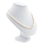 Parel collier met 9 karaat bicolor slot (Ketting), Gebruikt, Overige kleuren, Ophalen of Verzenden, Met edelsteen