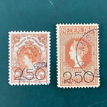 Nederland 1920 - Opruimingsuitgifte - NPVH 104/105, Gestempeld