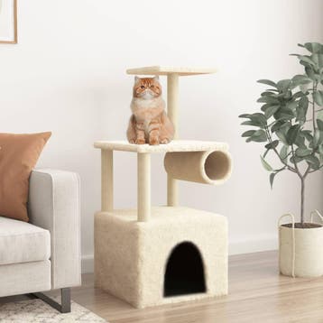 vidaXL Kattenmeubel met sisal krabpalen 109,5 cm, Verzenden, Nieuw