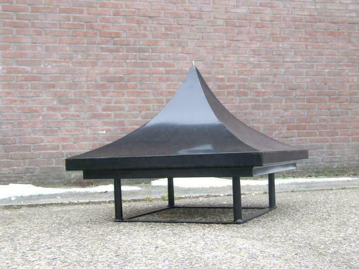 Schoorsteenkap verzinkt + gecoat OP VOORRAAD, Doe-het-zelf en Verbouw, Dakpannen en Dakbedekking, Zwart, Nieuw, Metaal, Ophalen
