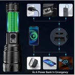 Krachtige LED Zaklamp Oplaadbaar 7 Standen COB Zijlicht, Verzenden, Nieuw